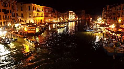 Venice by night, Grand Canal, Italy 2014 - YouTube