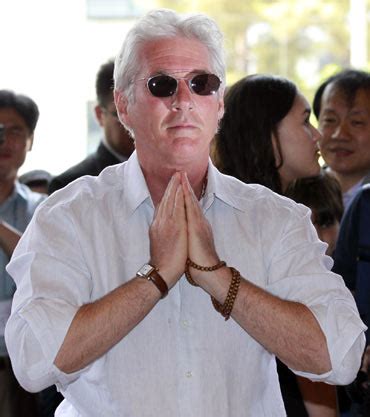 Richard Gere visits Buddhist temple in Seoul - Rediff.com Movies