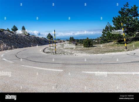 Route to the summit of Mont Ventoux Stock Photo - Alamy