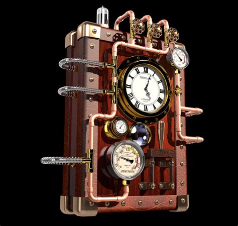 steampunk clock 3d model