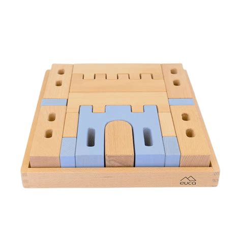 Wooden Blue Castle Block Set - Learn By Play
