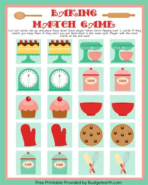 Baking Is Fun: Free Printable Games | Budget Earth