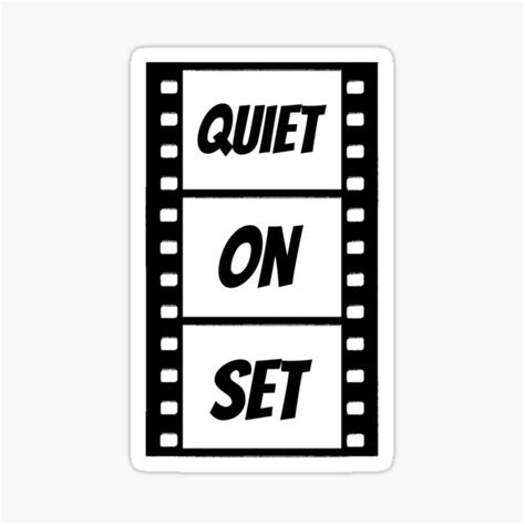 "Quiet on Set (black font)" Sticker for Sale by WhiskeySparkle | Redbubble