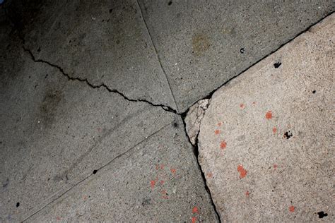 Free picture: cement, sidewalk, cracks, paint, splatters