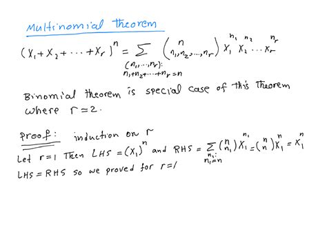 SOLUTION: Multinomial Theorem and Binomial Theorem Notes - Studypool