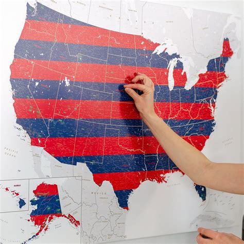 "USA map with all national parks, states, a large number of cities and water features 🗽 to mark ...