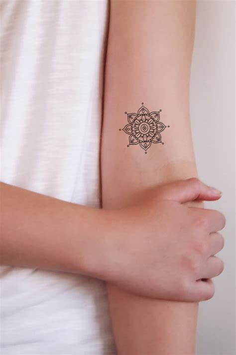 Small Mandala Temporary Tattoos / Mandala Tattoo / Small | Etsy