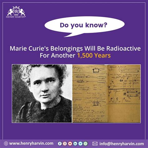 an old book with the title do you know? marie curie's belongs will be radioactive for another 1 ...