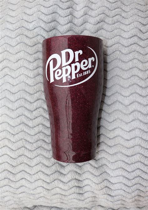 Dr Pepper Tumbler Dr Pepper Glitter Tumbler Soda Cup | Etsy