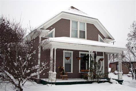 Snowy winter house stock photo. Image of cozy, comfort - 11160236