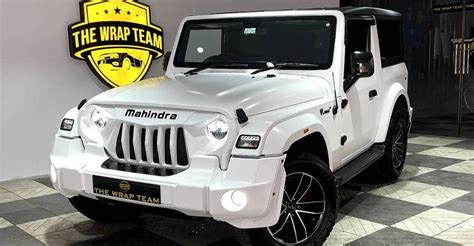 Mahindra Thar modified with satin white wrap looks distinct [Video]