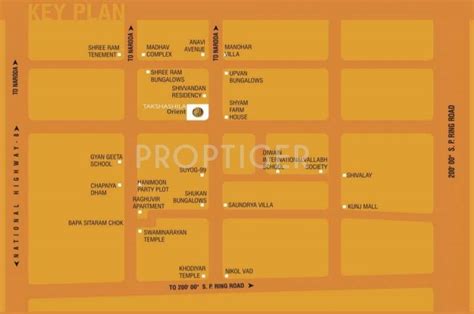 Image of Location Map of Takshashila Orient Nikol Ahmedabad - Proptiger.com