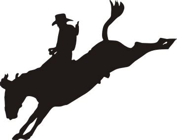 bucking horse silhouette vinyl window decal 6" x 5" - ClipArt Best ...