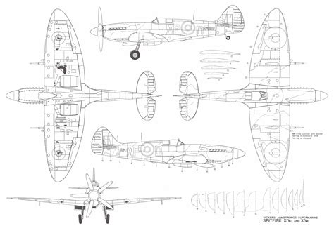 Spitfire Blueprint Design | Model airplanes, Model planes, Aircraft design