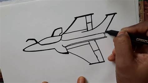 Rafale jet Fighter drawing/ how to draw step by step/ Indian Air Force day - YouTube
