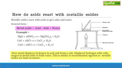 How acids react with metallic oxides CBSE Class 10 Chemistry Notes - YouTube