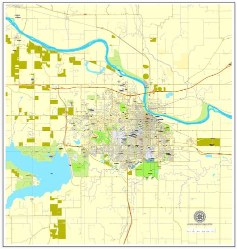 Lawrence printable map printable vector street City Plan Adobe Illustrator