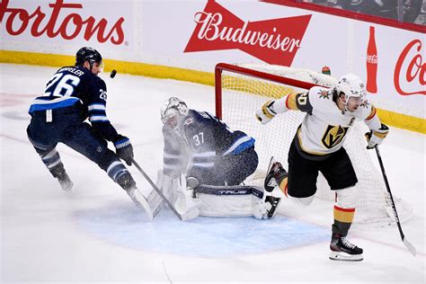 Hellebuyck makes 42 saves as Jets blank Golden Knights 4-0 - The Globe ...