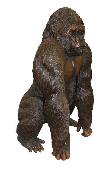 King Kong Bronze Statue - Size: 32"L x 28"W x 49"H. - NiFAO