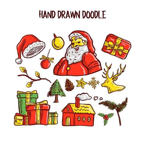 Christmas Doodle art Set. Vector Illustration 272235 Vector Art at Vecteezy