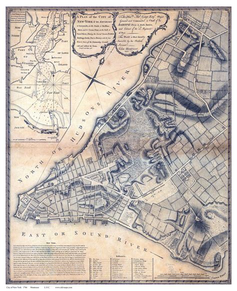 Old Map Of New York City