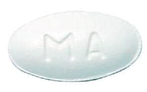 Pill Finder: MA 2 White Elliptical / Oval - Medicine.com