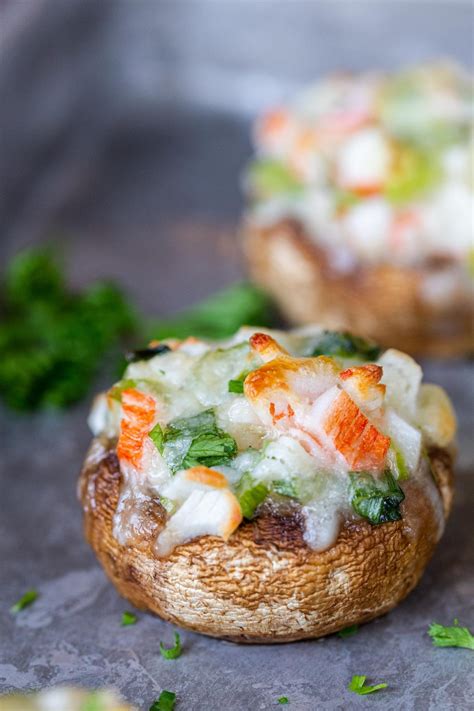 Seafood Stuffed Mushrooms (So Good!) - Momsdish