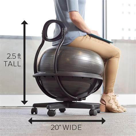 Gaiam Ultimate Balance Ball Chair - Premium Exercise Stability Yoga ...