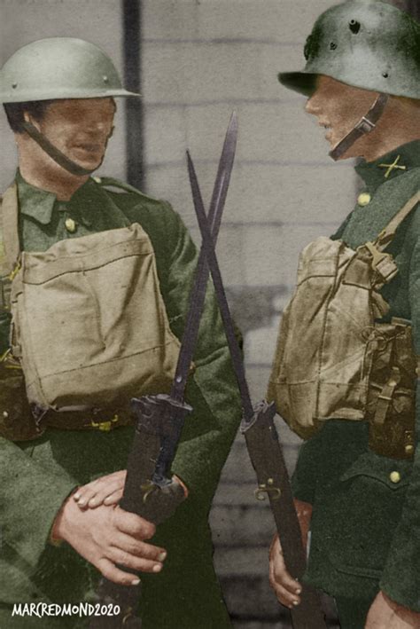 Colourising History - 2 Irish Soldiers 1939. | Army uniform, Military ...