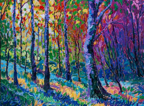 Sunshine forest - Mateusz Olbrycht oil Paintings & blockpint Art shop