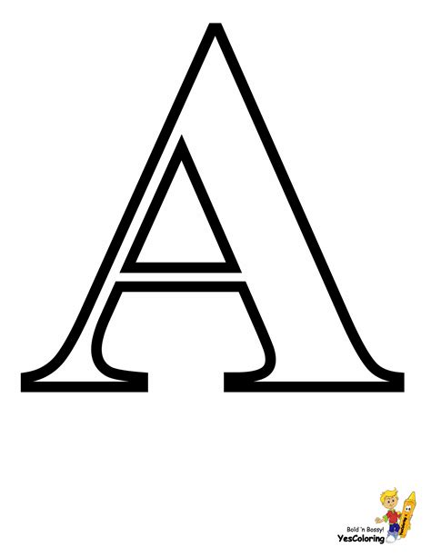 Print Out This Times New Roman Alphabet A Tell Coloring Friends Your ...