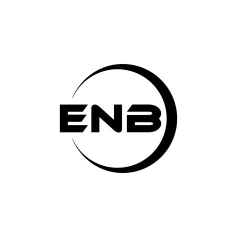 ENB letter logo design in illustration. Vector logo, calligraphy ...