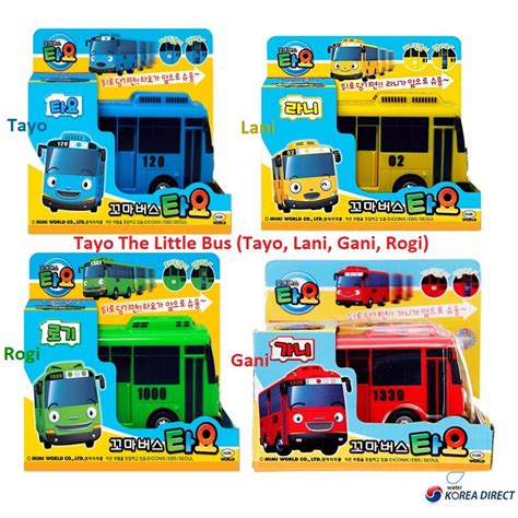 Korea Tayo The Little Bus [Tayo, Lani, Gani, Rogi] - Pull Back Kids Children Toys Vehicle Toy ...