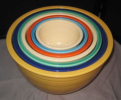 complete set of 7 vintage fiesta ware mixing bowls / all 6 original fiesta color | Fiesta colors ...