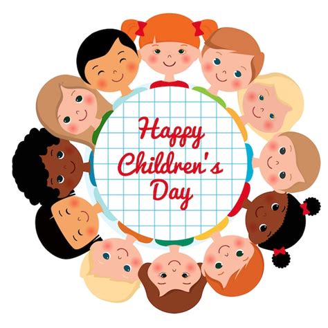 Premium Vector | Happy children's day card.