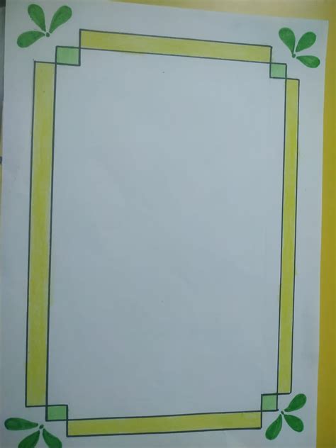 easy border designs with only two colours Creative School Project Ideas, School Projects ...