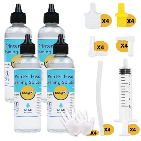 480ML Universal Inkjet Printer Print Head Cleaning Kit for Epson / HP / Canon / Brother Unblock ...