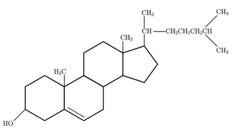 Draw the structural formula of cholesterol. | Quizlet