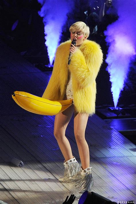 Miley Cyrus performed in a banana costume at the Ziggo Dome in | This ...