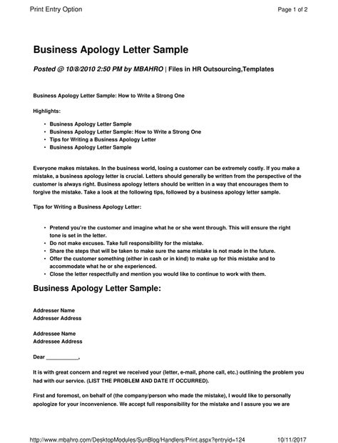 Free Printable Apology Letter Templates [Word, PDF] For Students