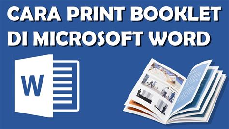 Cara Print Booklet di Microsoft Word - YouTube