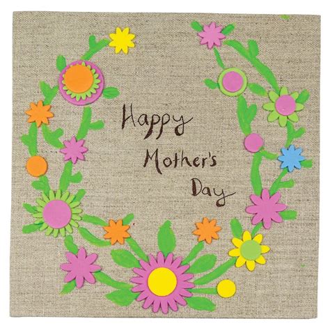 Happy Mother's Day Natural Canvas | Mother's Day | CleverPatch - Art & Craft Supplies