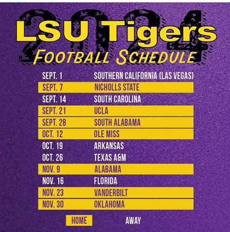 Lsu Football Schedule 2024 Home Games - Luise Robinia