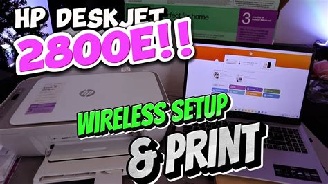 HP DESKJET 2800e Wireless Setup With Phone, Computer, PC, and Print: A ...