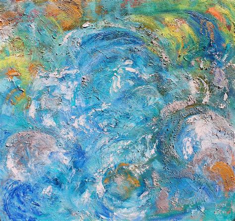 Sea Foam Abstract Painting by Karen Tarlton - Fine Art America