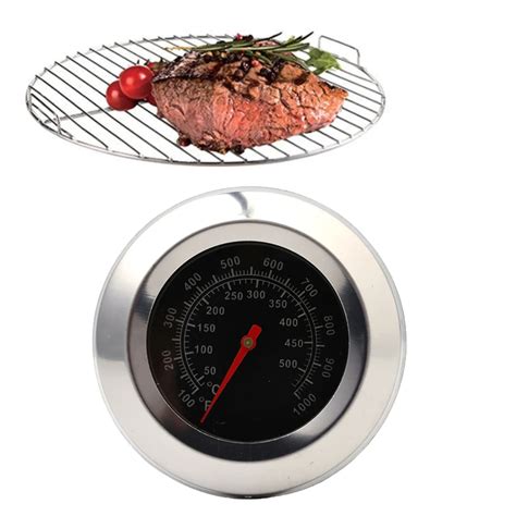 Stainless Steel Barbecue Thermometer BBQ Pit Smoker Grill Thermometer ...