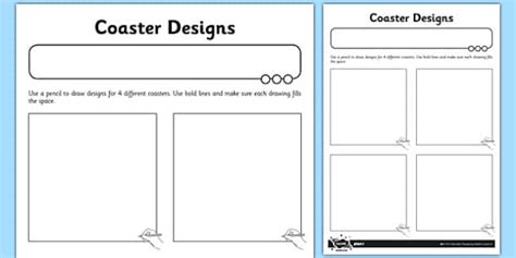 Coaster Designs Worksheet / Worksheet