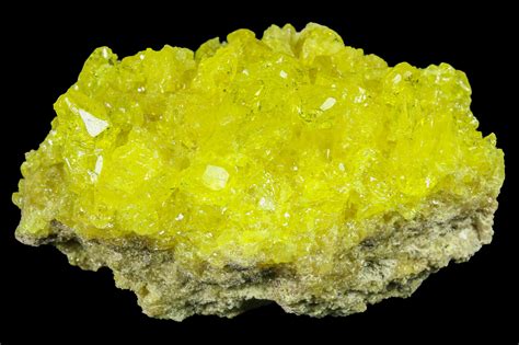 3.5" Sulfur Crystals on Matrix - Bolivia (#84522) For Sale - FossilEra.com