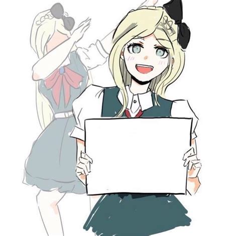 Anime Girl Holding A Blank Sign