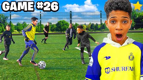 Beat Kid Ronaldo's Football Team = Win $1000 - YouTube